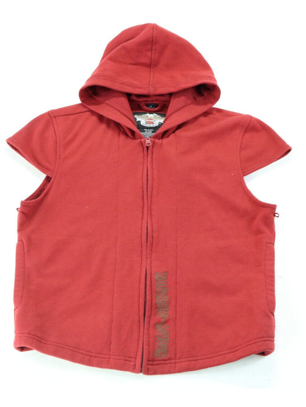harley davidson hoodie liner jacket vest M burgundy Trickster 97466-09VW remove